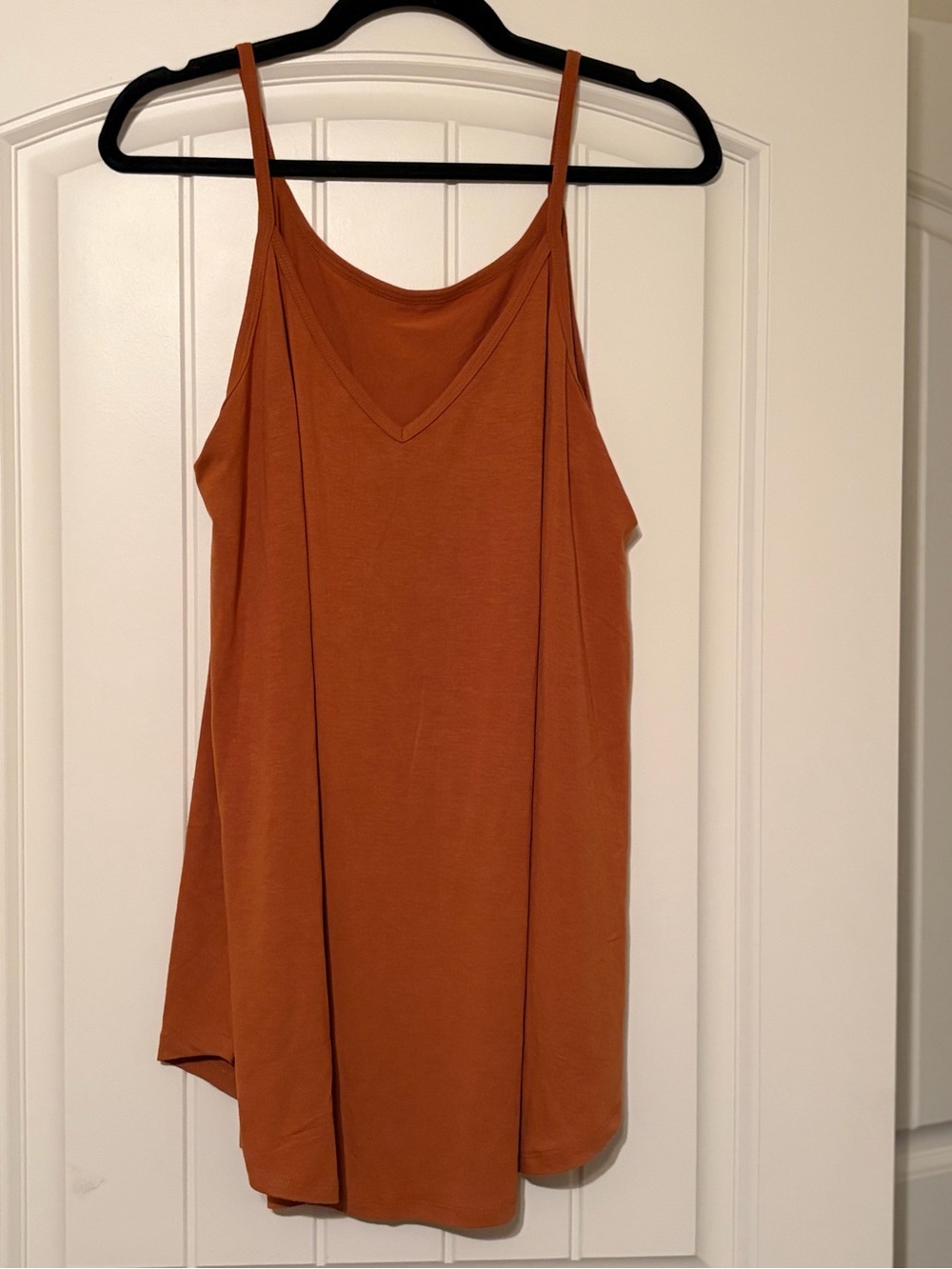 Zenana Outfitters Burnt Orange V-Neck Slip Tank